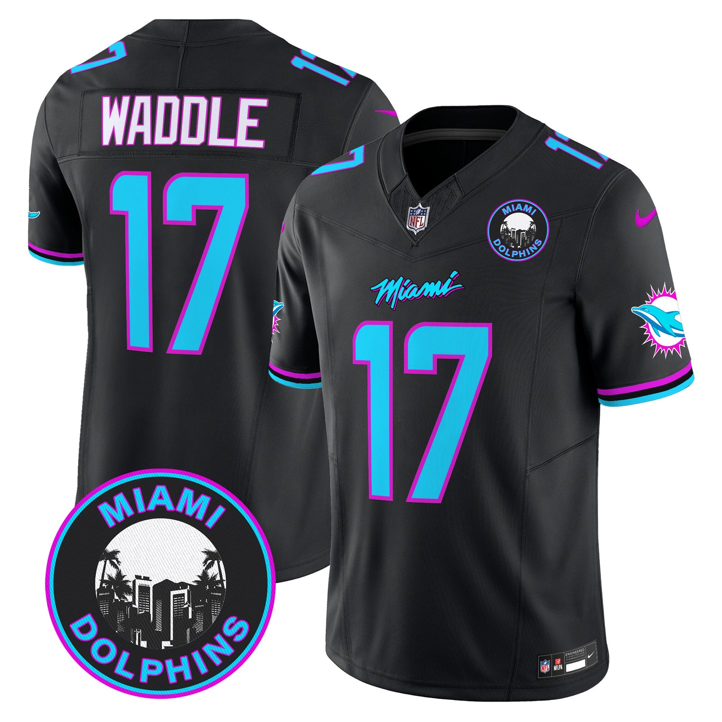 Dolphins Miami Vice Vapor Limited Jersey V3 - All Stitched