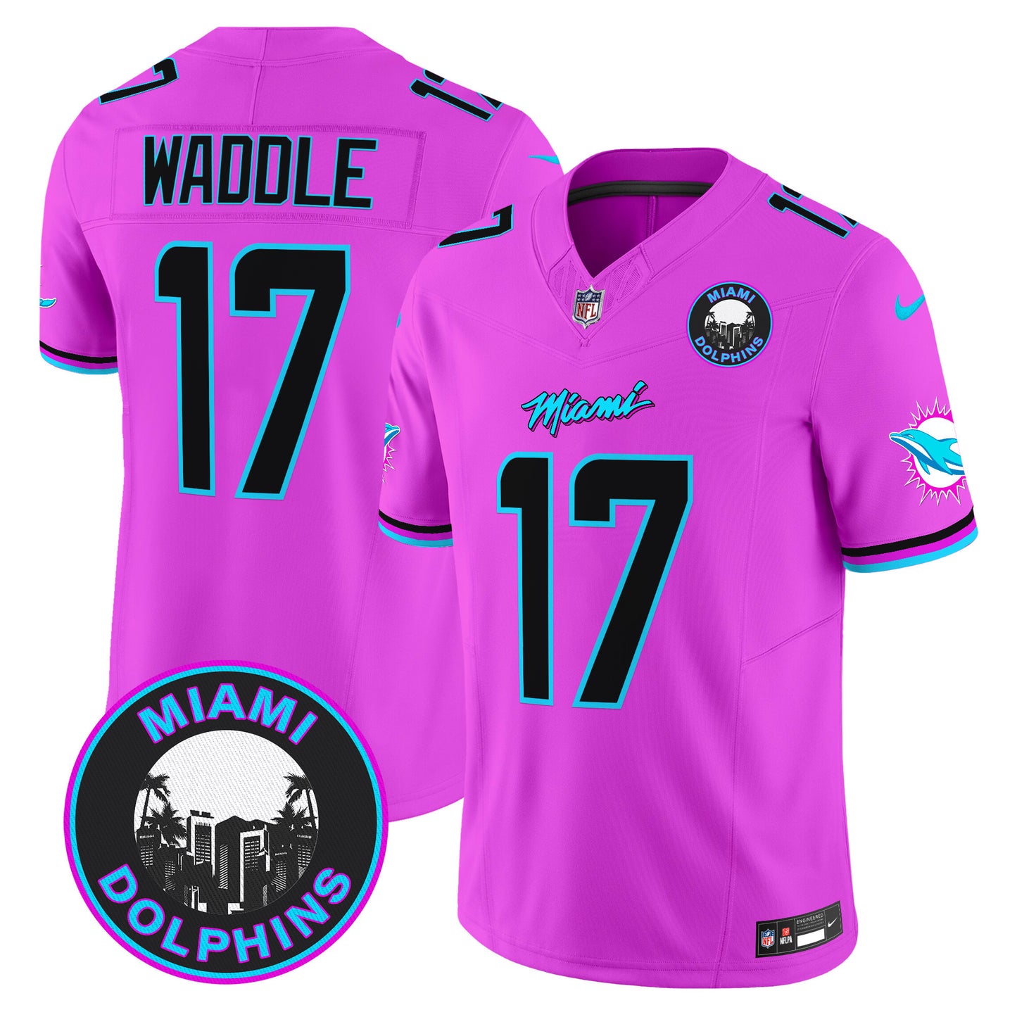 Dolphins Miami Vice Vapor Limited Jersey V3 - All Stitched