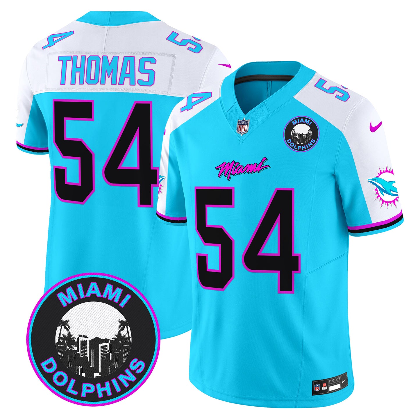 Dolphins Miami Vice Vapor Limited Jersey V3 - All Stitched