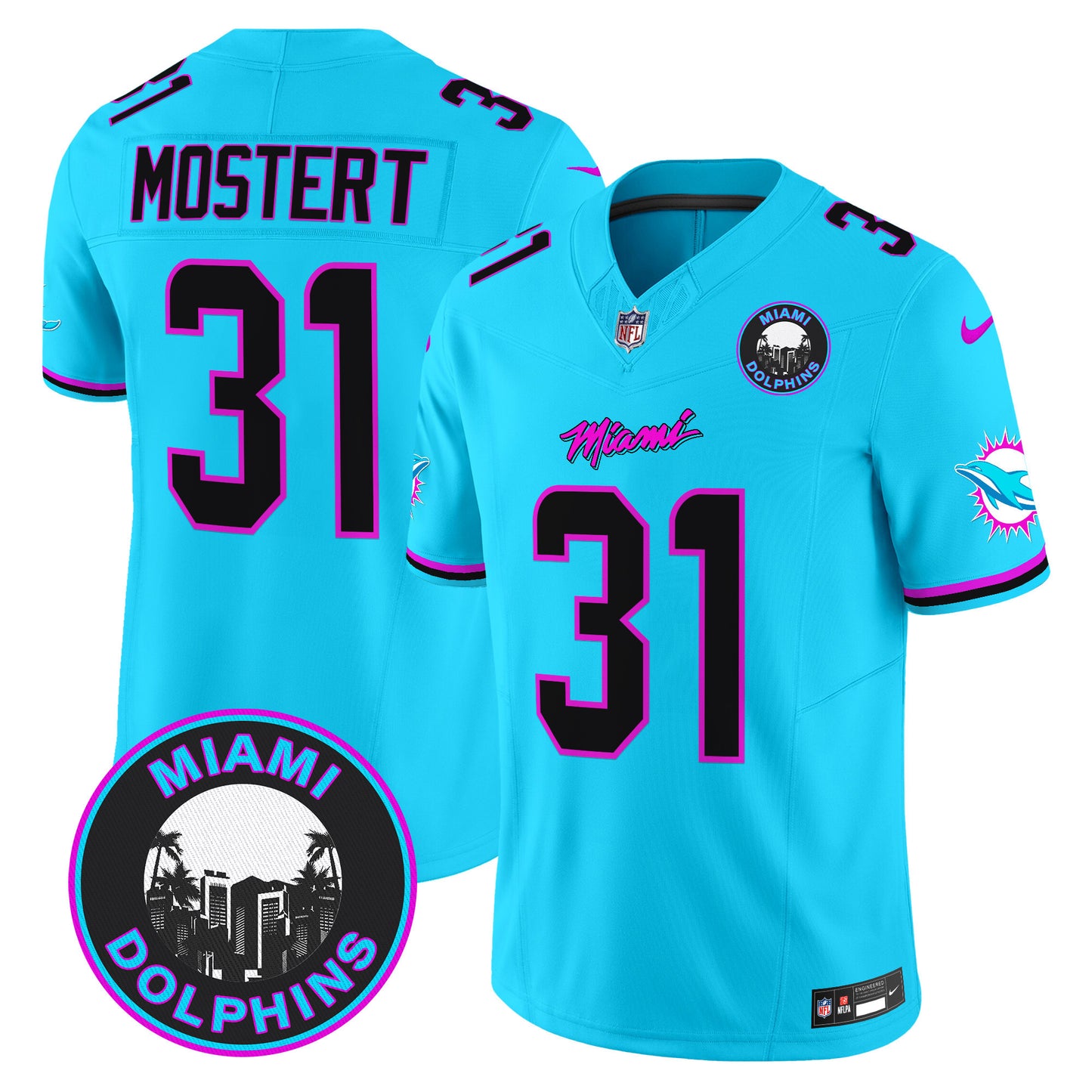 Dolphins Miami Vice Vapor Limited Jersey V3 - All Stitched