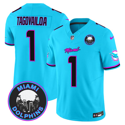 Dolphins Miami Vice Vapor Limited Jersey V3 - All Stitched