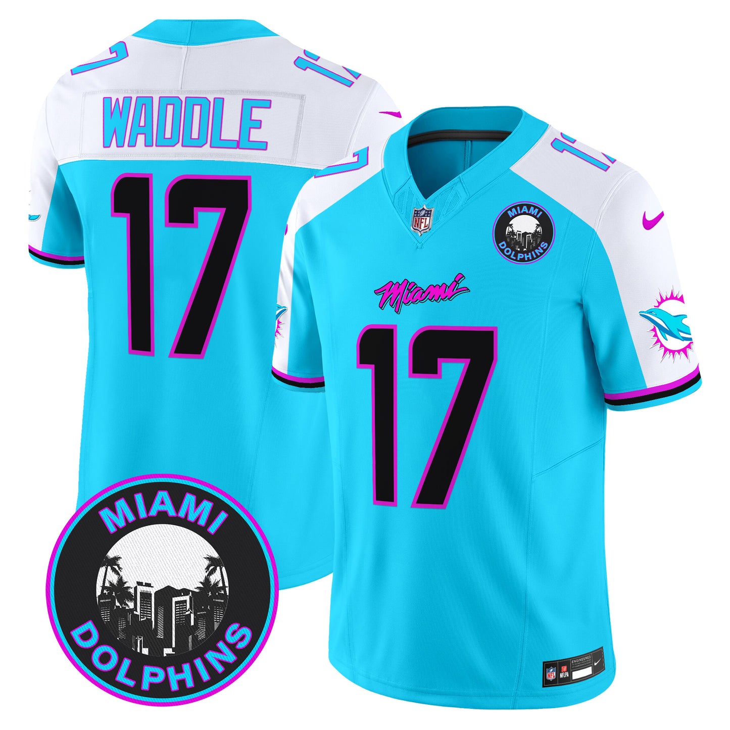 Dolphins Miami Vice Vapor Limited Jersey V3 - All Stitched