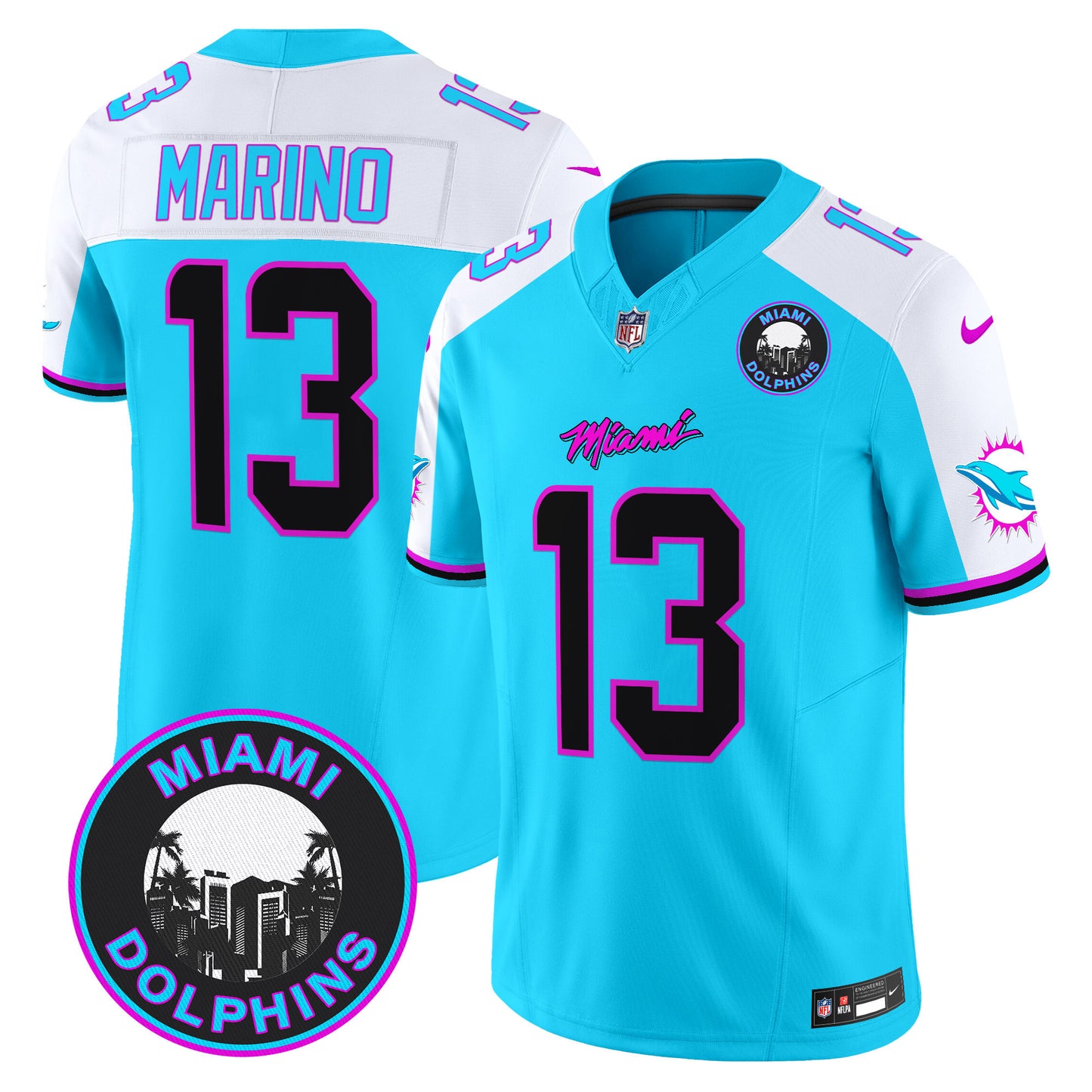 Dolphins Miami Vice Vapor Limited Jersey V3 - All Stitched