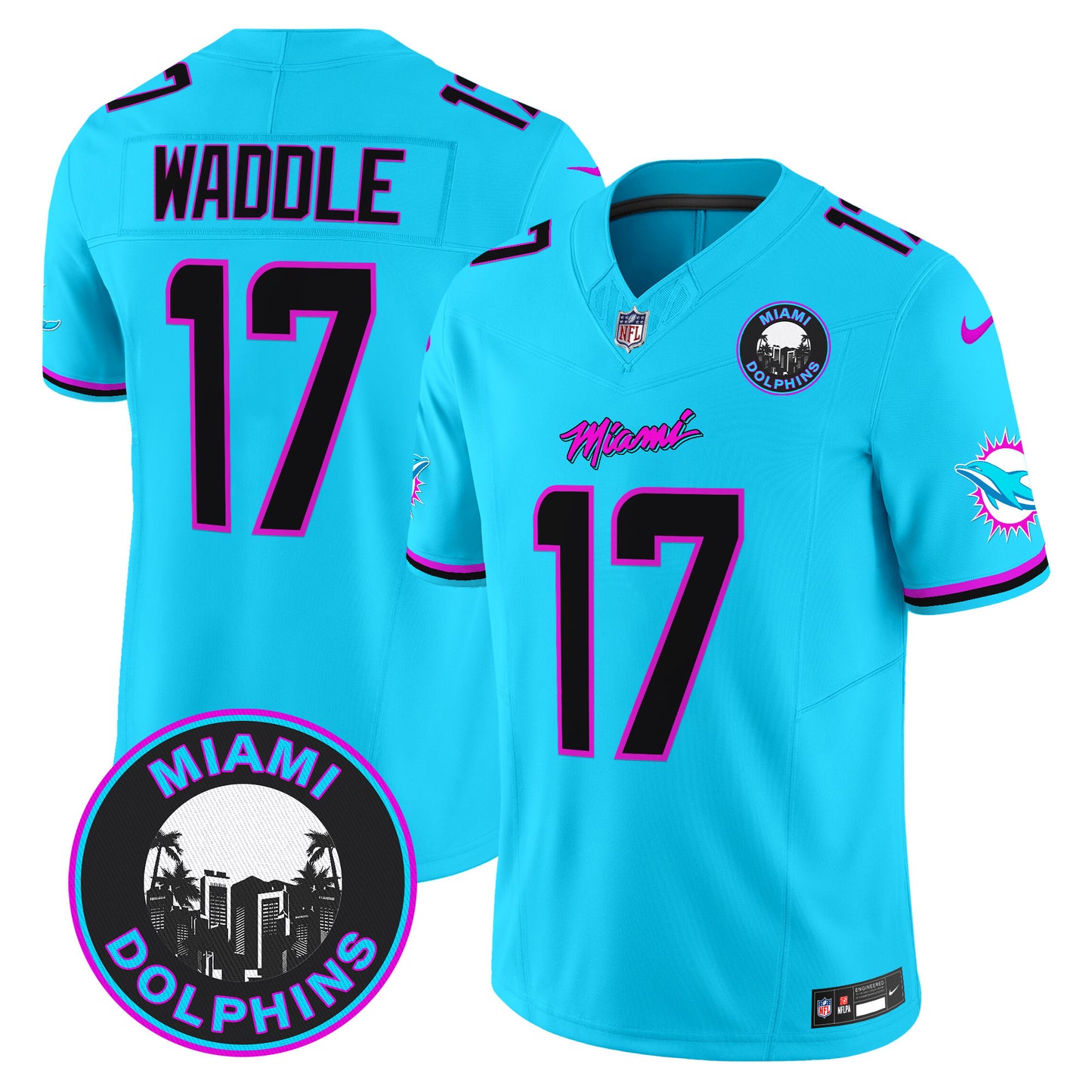 Dolphins Miami Vice Vapor Limited Jersey V3 - All Stitched