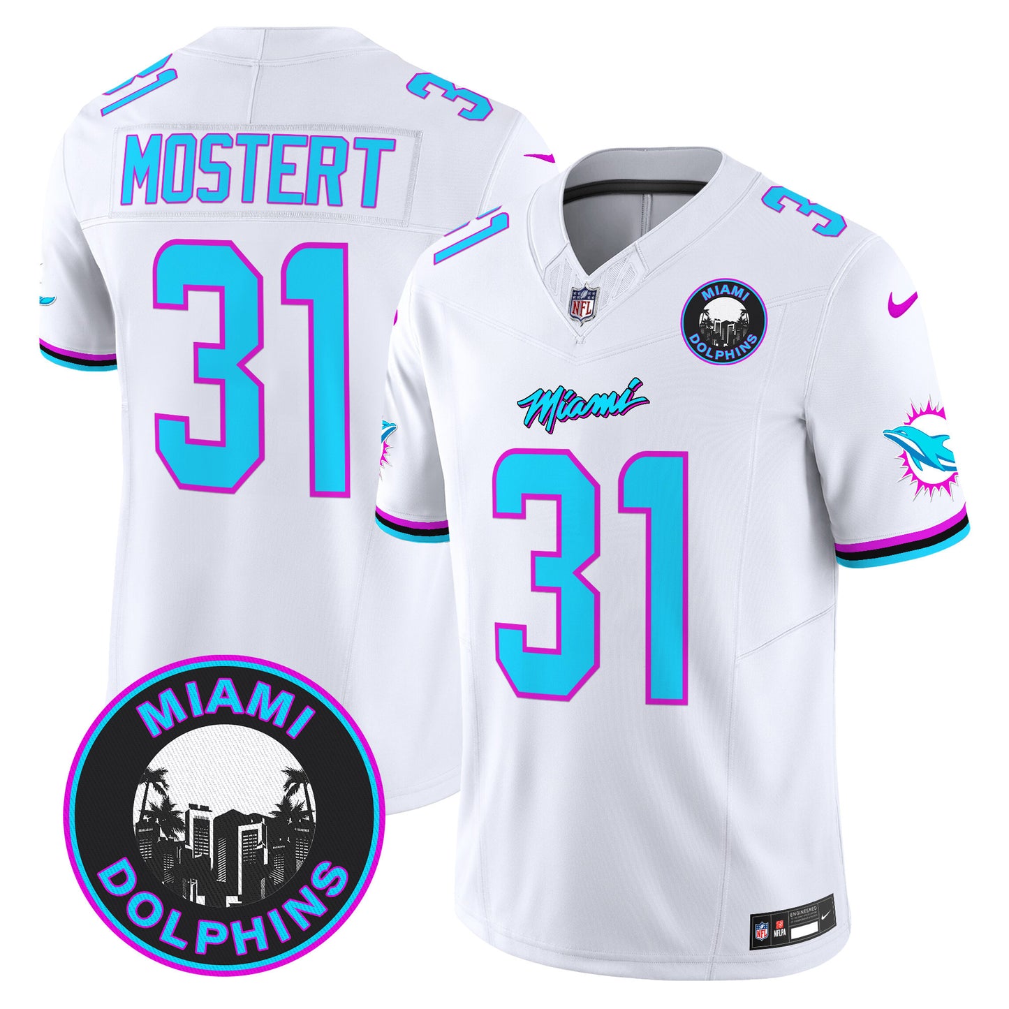 Dolphins Miami Vice Vapor Limited Jersey V3 - All Stitched