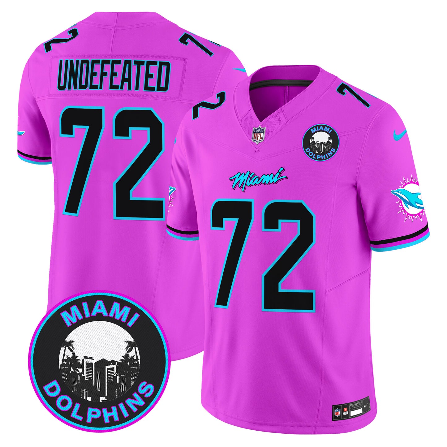 Dolphins Miami Vice Vapor Limited Jersey V3 - All Stitched