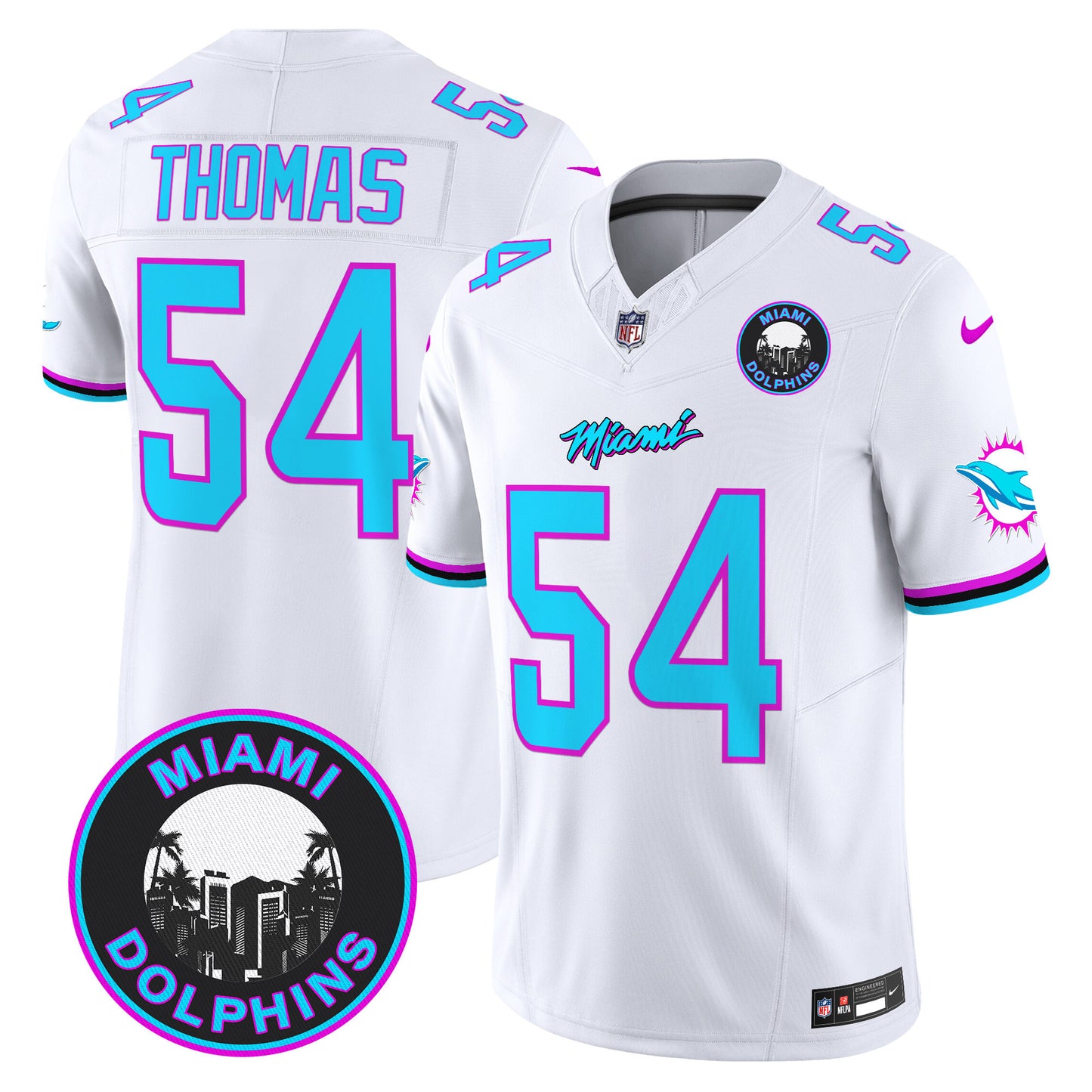 Dolphins Miami Vice Vapor Limited Jersey V3 - All Stitched