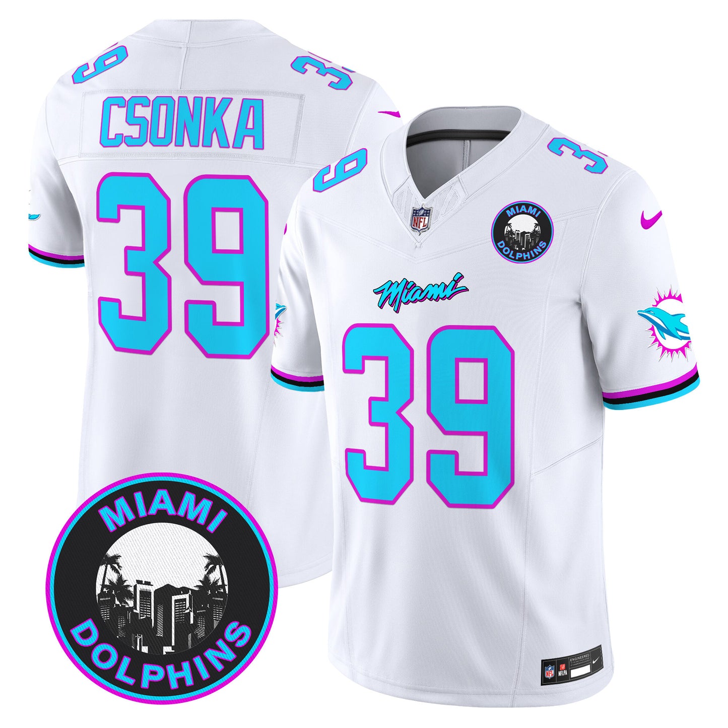 Dolphins Miami Vice Vapor Limited Jersey V3 - All Stitched