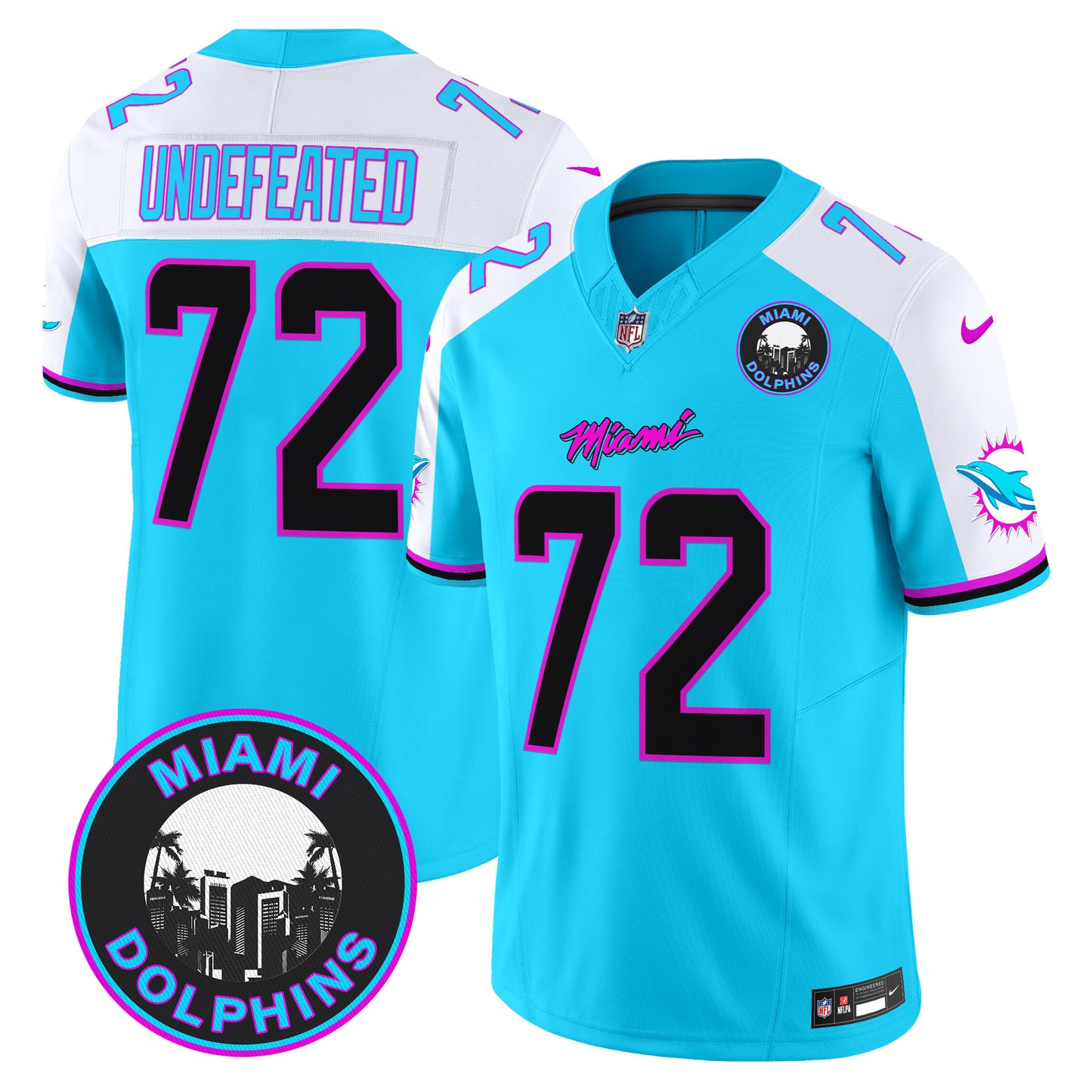 Dolphins Miami Vice Vapor Limited Jersey V3 - All Stitched