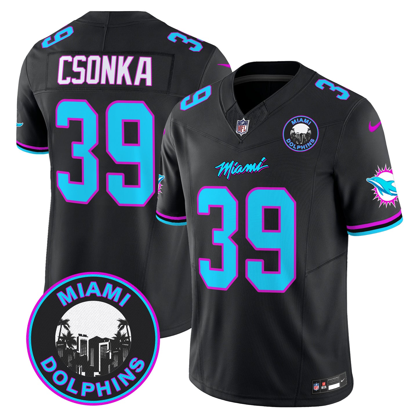 Dolphins Miami Vice Vapor Limited Jersey V3 - All Stitched