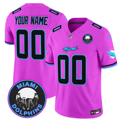 Dolphins Miami Vice Vapor Limited Custom Jersey V3 - All Stitched