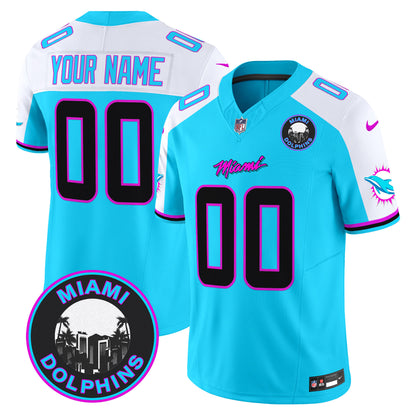 Dolphins Miami Vice Vapor Limited Custom Jersey V3 - All Stitched