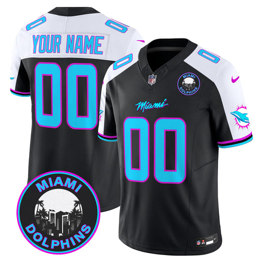 Dolphins Miami Vice Vapor Limited Custom Jersey V3 - All Stitched