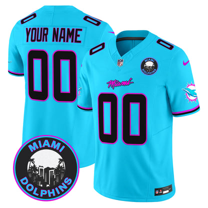 Dolphins Miami Vice Vapor Limited Custom Jersey V3 - All Stitched