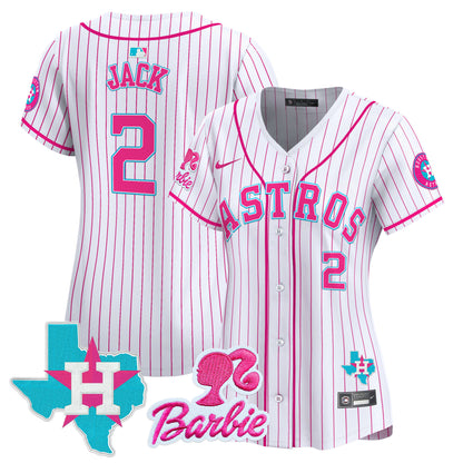 Women's Astros Barbie Patch Vapor Premier Limited Jersey - All Stitched