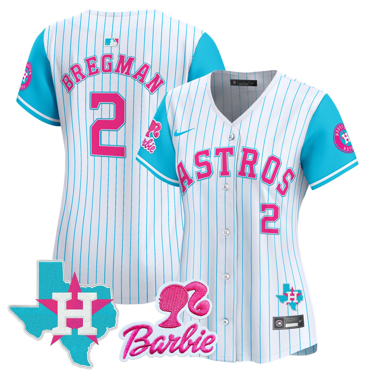 Women's Astros Barbie Patch Vapor Premier Limited Jersey - All Stitched