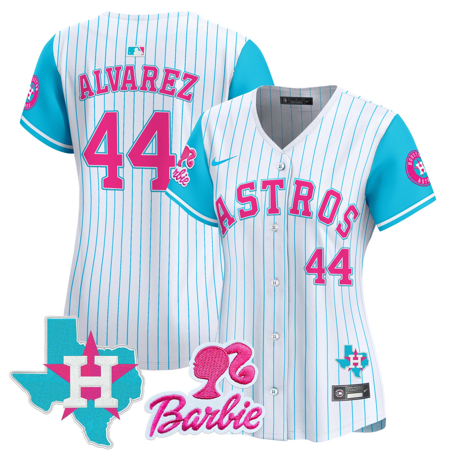 Women's Astros Barbie Patch Vapor Premier Limited Jersey - All Stitched