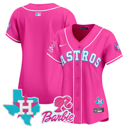 Women's Astros Barbie Patch Vapor Premier Limited Jersey - All Stitched