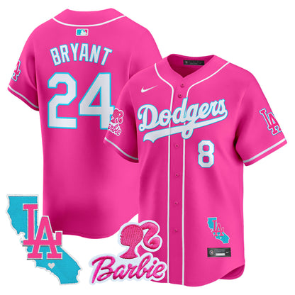 Dodgers Barbie Patch Vapor Premier Limited Jersey - All Stitched