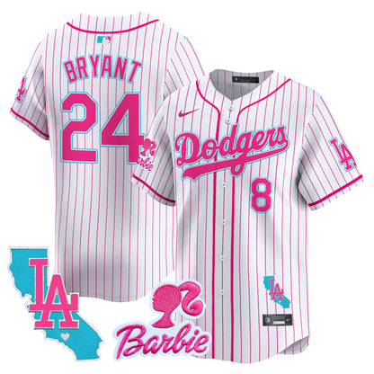 Dodgers Barbie Patch Vapor Premier Limited Jersey - All Stitched