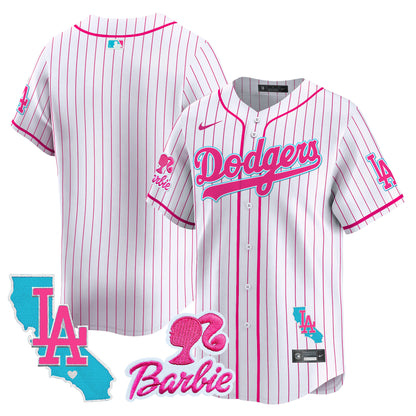 Dodgers Barbie Patch Vapor Premier Limited Jersey - All Stitched