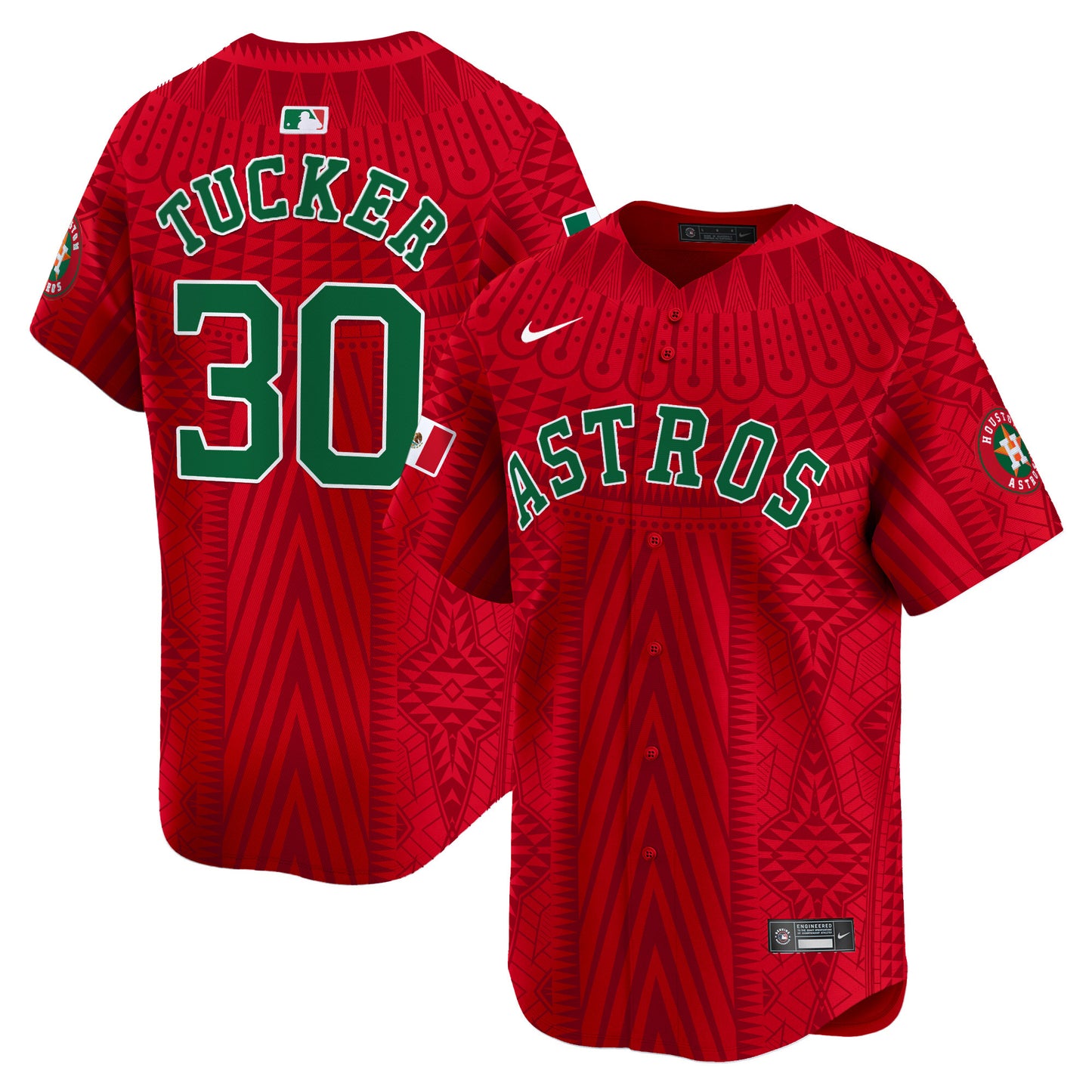 Astros Mexico Aztec Pattern Vapor Premier Limited Jersey - Printed