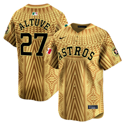 Astros Mexico Aztec Pattern Vapor Premier Limited Jersey - Printed