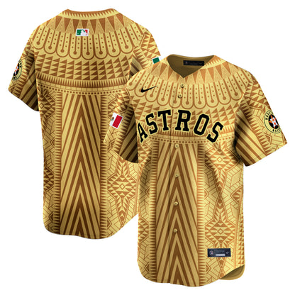 Astros Mexico Aztec Pattern Vapor Premier Limited Jersey - Printed