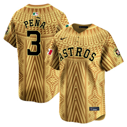 Astros Mexico Aztec Pattern Vapor Premier Limited Jersey - Printed