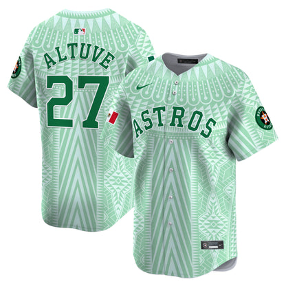 Astros Mexico Aztec Pattern Vapor Premier Limited Jersey - Printed