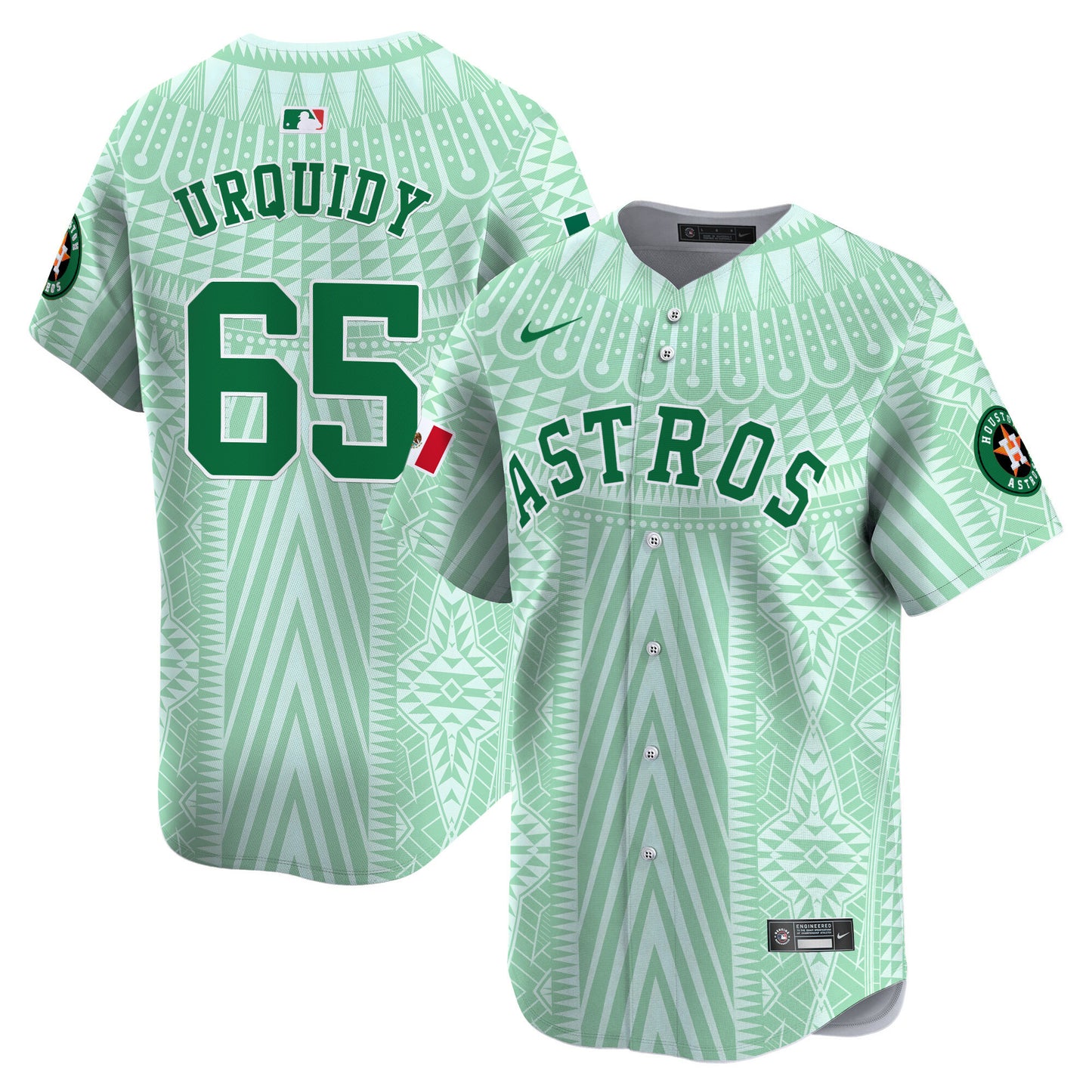 Astros Mexico Aztec Pattern Vapor Premier Limited Jersey - Printed