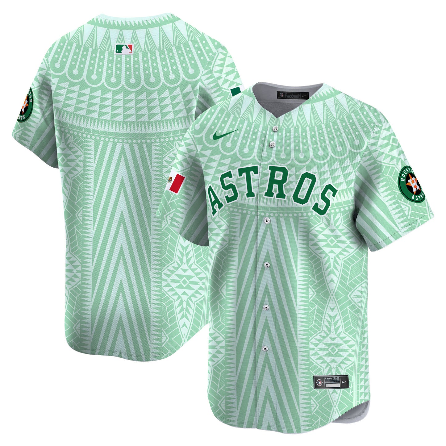 Astros Mexico Aztec Pattern Vapor Premier Limited Jersey - Printed