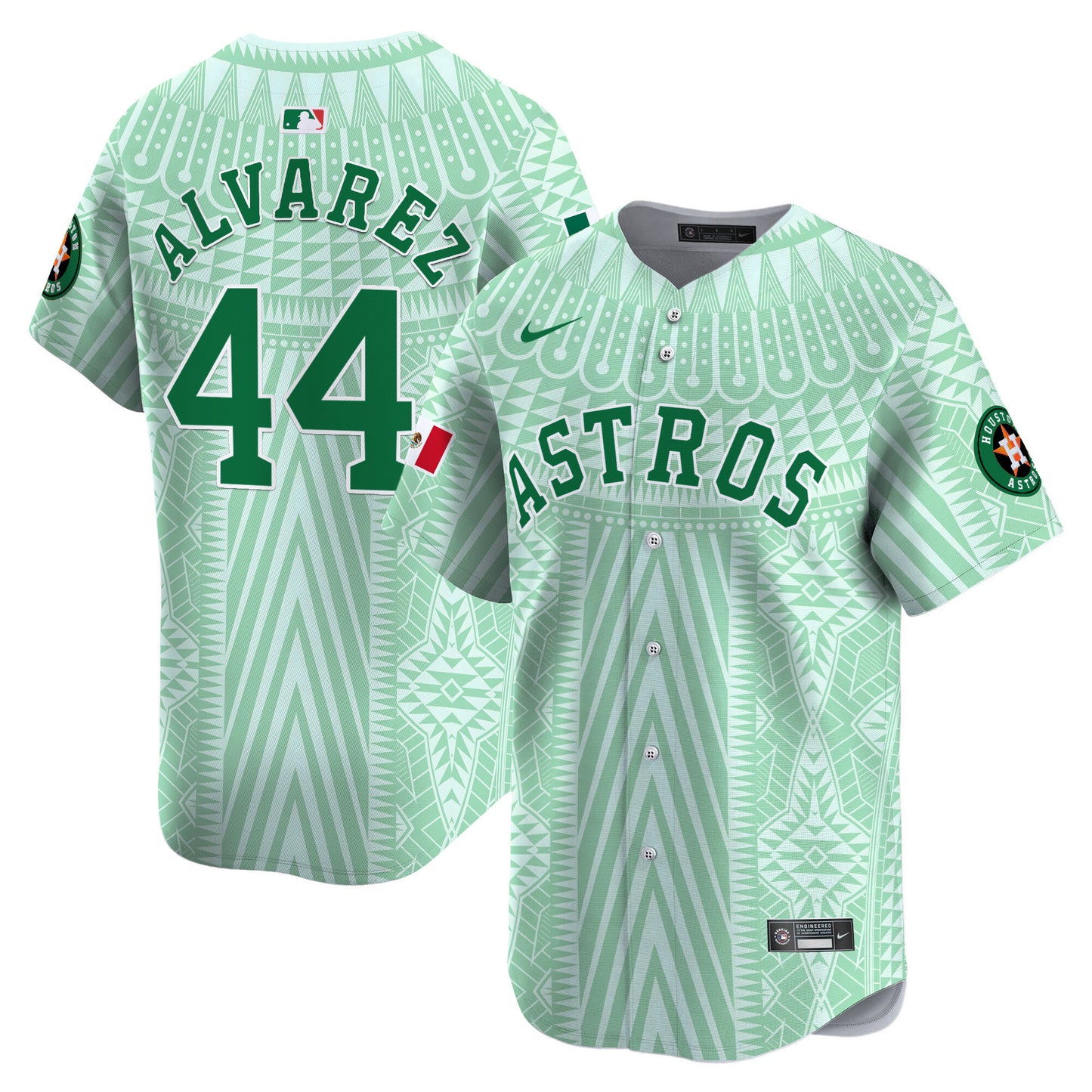 Astros Mexico Aztec Pattern Vapor Premier Limited Jersey - Printed