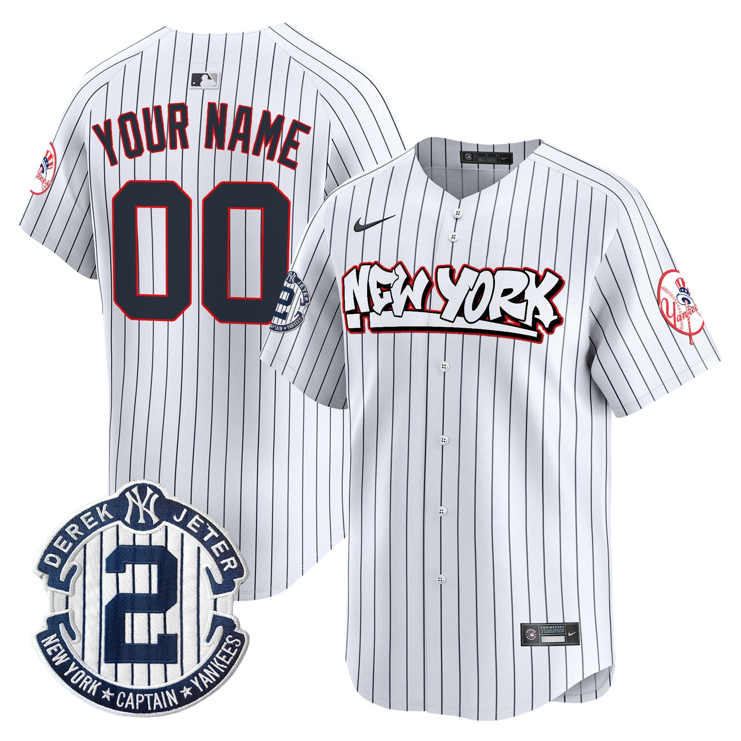 New York Yankees Graffiti Vapor Premier Limited Custom Jersey V2 - All Stitched