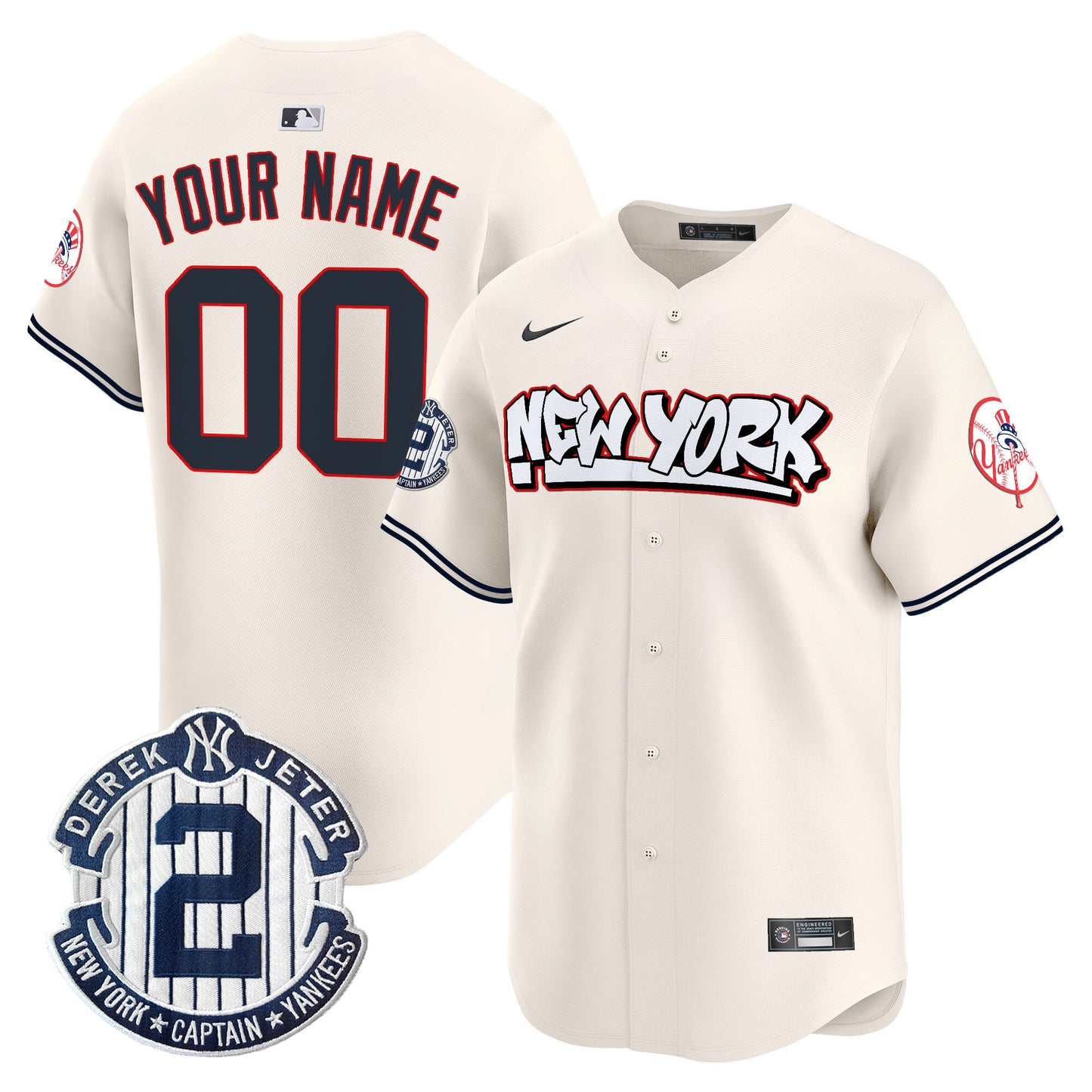 New York Yankees Graffiti Vapor Premier Limited Custom Jersey V2 - All Stitched