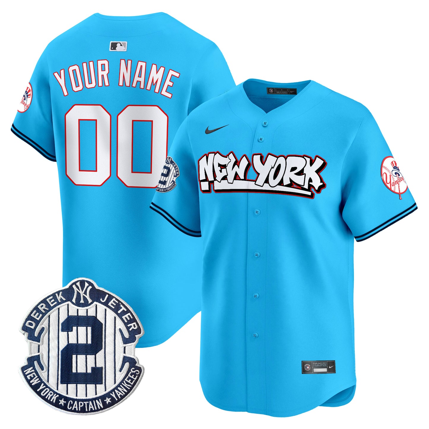 New York Yankees Graffiti Vapor Premier Limited Custom Jersey V2 - All Stitched