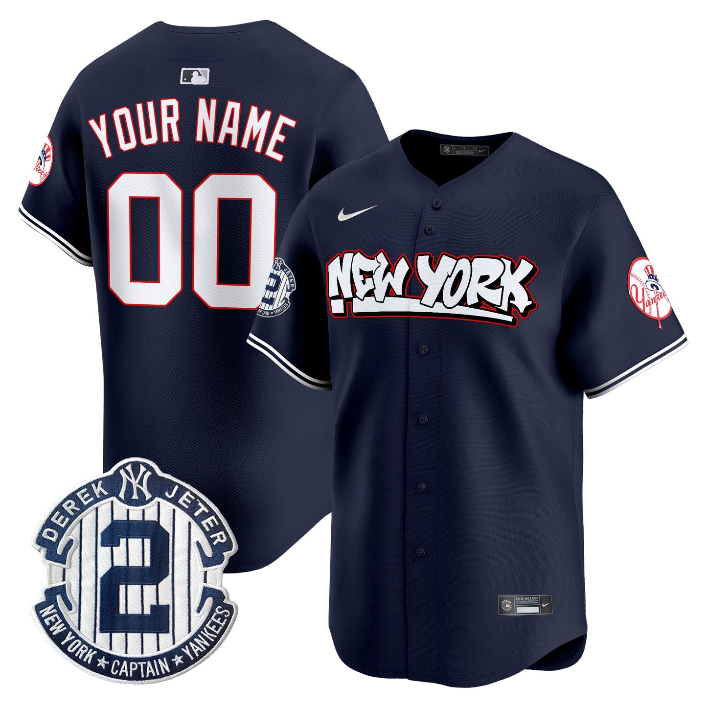 New York Yankees Graffiti Vapor Premier Limited Custom Jersey V2 - All Stitched