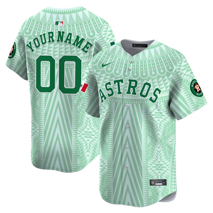 Astros Mexico Aztec Pattern Vapor Premier Limited Custom Jersey - Printed