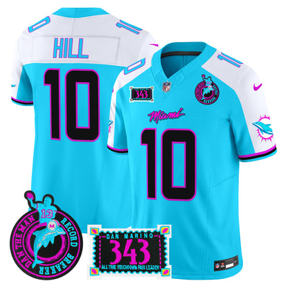 Dolphins Dan the Man Record Breaker Patch Vapor Limited Jersey - All Stitched