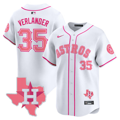 Astros Bubblegum Pink Vapor Premier Limited Jersey V2 - All Stitched