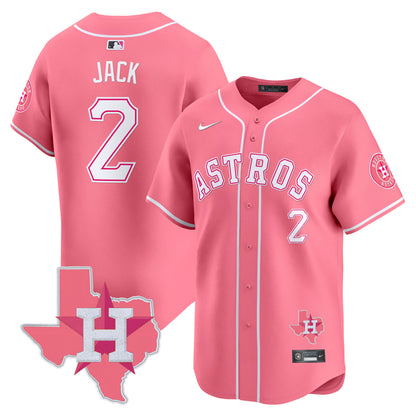 Astros Bubblegum Pink Vapor Premier Limited Jersey V2 - All Stitched