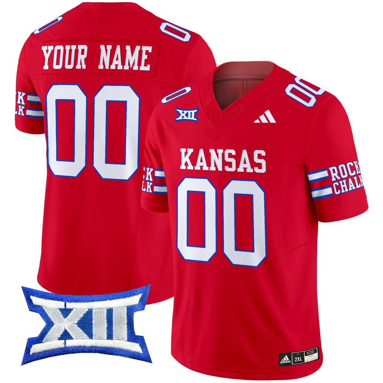 Kansas Jayhawks Blackhawk Red Custom Jersey - All Stitched