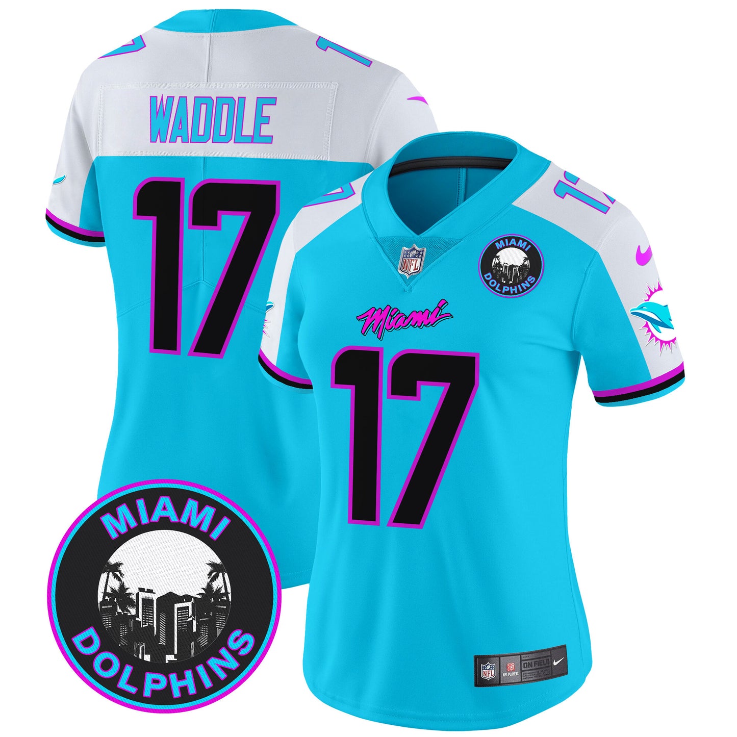 Women's Dolphins Miami Vice Vapor Limited Jersey V3 - All Stitched