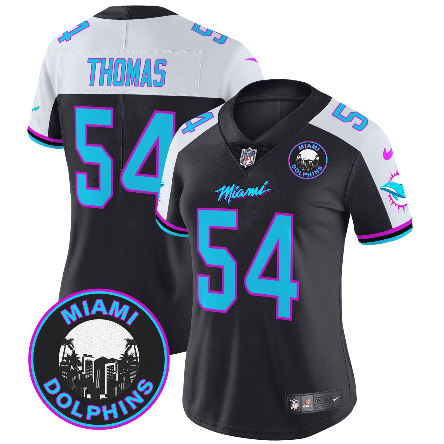 Women's Dolphins Miami Vice Vapor Limited Jersey V3 - All Stitched