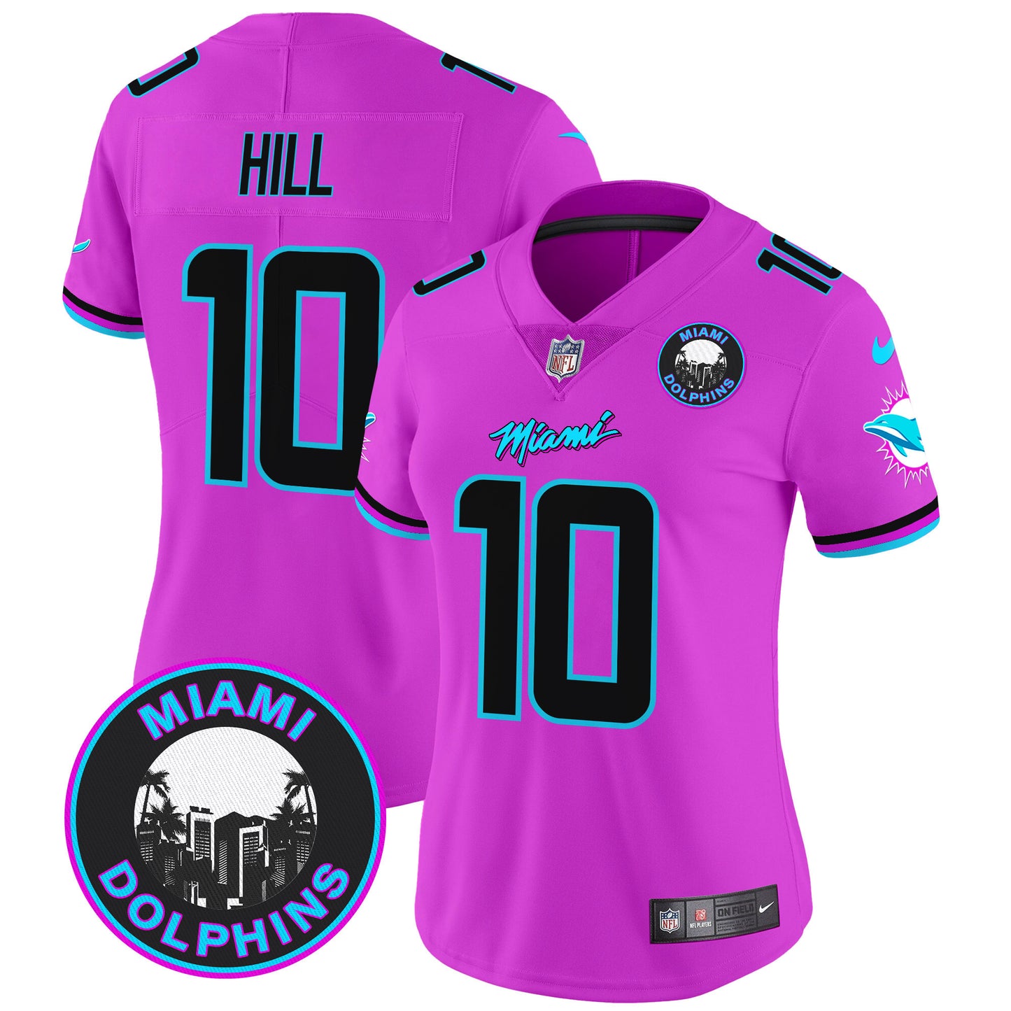 Women's Dolphins Miami Vice Vapor Limited Jersey V3 - All Stitched