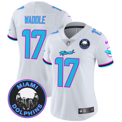 Women's Dolphins Miami Vice Vapor Limited Jersey V3 - All Stitched