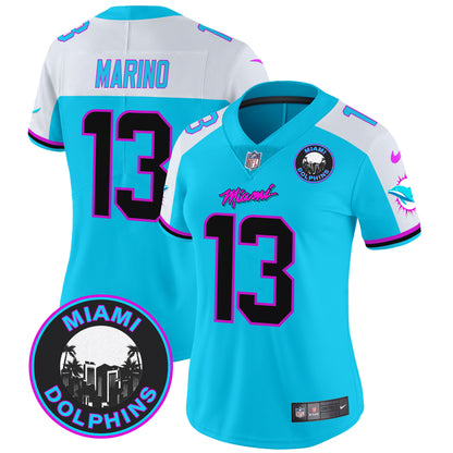 Women's Dolphins Miami Vice Vapor Limited Jersey V3 - All Stitched