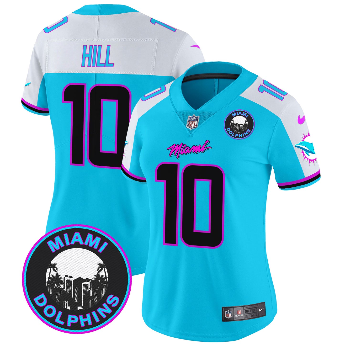 Women's Dolphins Miami Vice Vapor Limited Jersey V3 - All Stitched