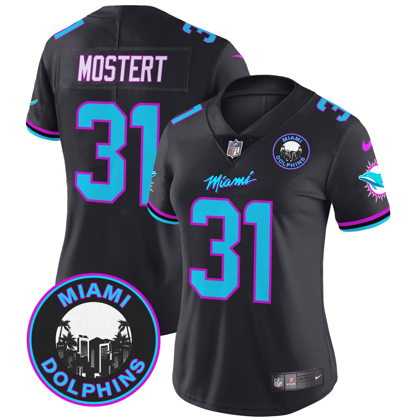 Women's Dolphins Miami Vice Vapor Limited Jersey V3 - All Stitched