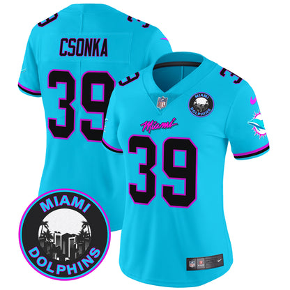 Women's Dolphins Miami Vice Vapor Limited Jersey V3 - All Stitched